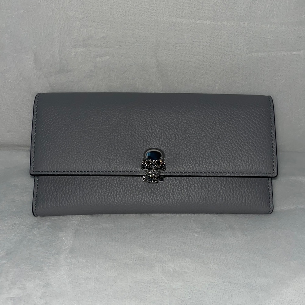 Grey Alexander McQueen full sized wallet